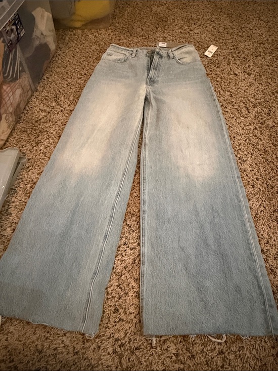 Hudson Jeans Denim - Hudson Jeans James Pale Blue High-Rise Wide Leg Denim